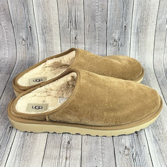 UGG CLASSIC SLIP-ON MEN SLIPPERS CHESTNUT SUEDE US 13 /UK 12 /EU 46 - Picture 2 of 9